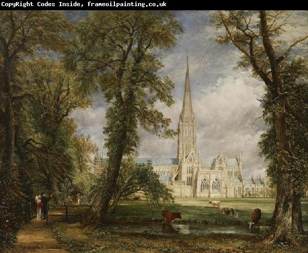 John Constable Salisbury Cathedral from the Bishop's Grounds (mk09)